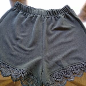 Black lace shorts